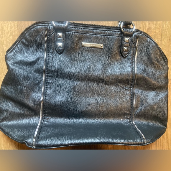 Nine West Bowling Style Satchel in Black EUC - Picture 2 of 7